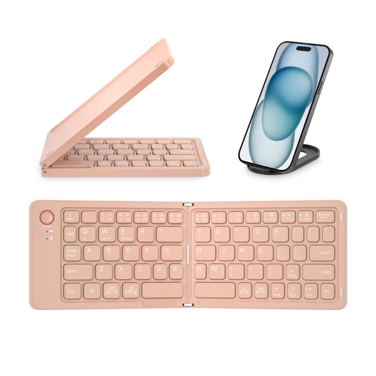 SEISA - Teclado Soporte Recargable Inalambrico Bluetooth iPad Tablet Laptop