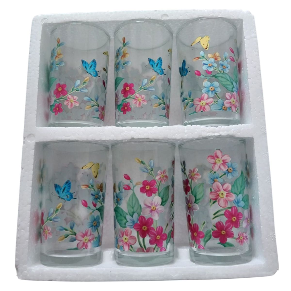 WELL BEING - Juego de 6 vasos con diseños