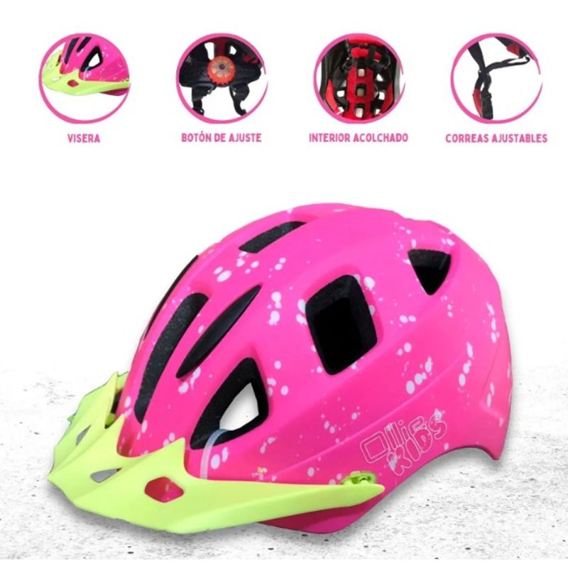 OLLIE - CASCO OLLIE KIDS FUCSIA TALLA S