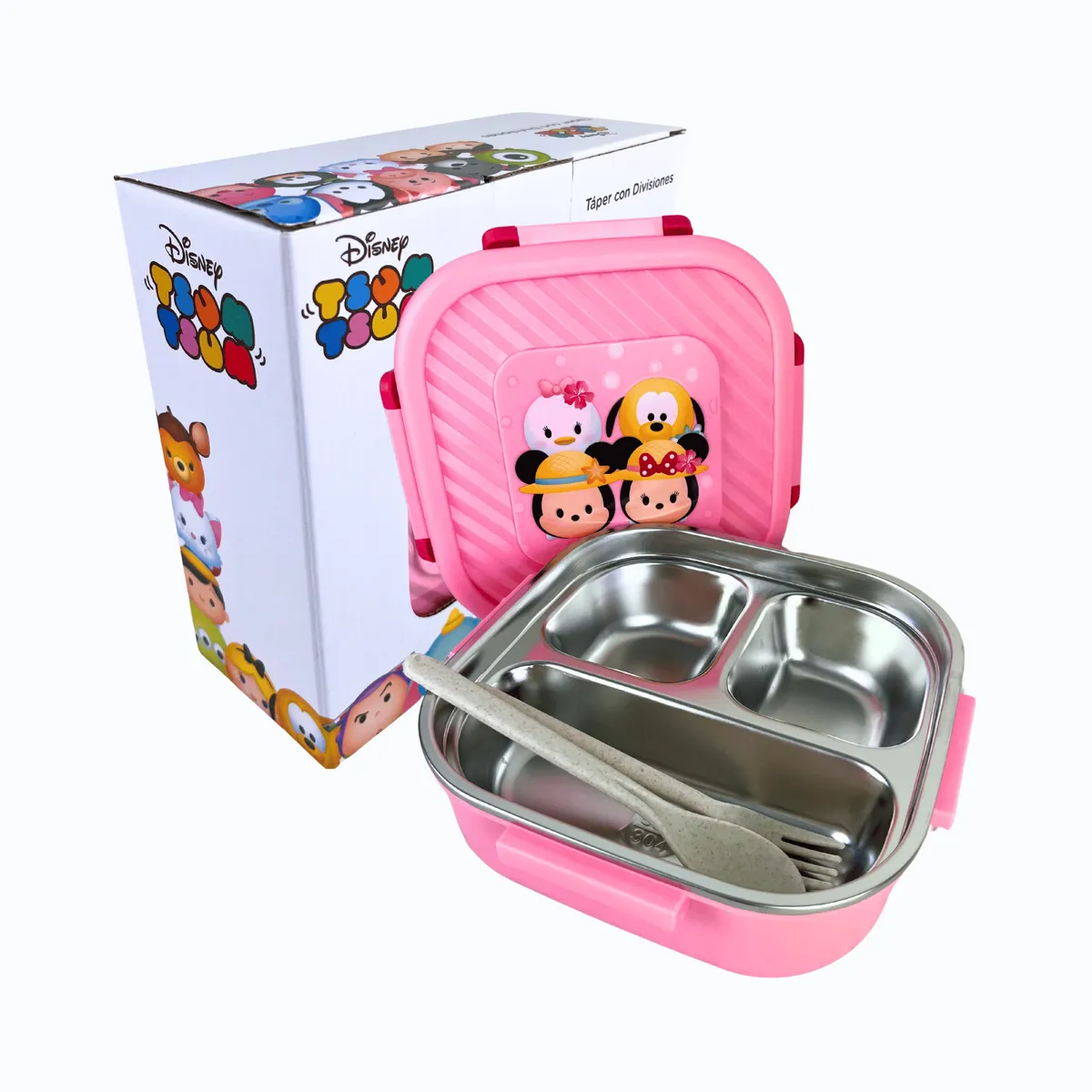 DISNEY - Taper Térmico Infantil TSUM TSUM Acero Inoxidable Divisiones