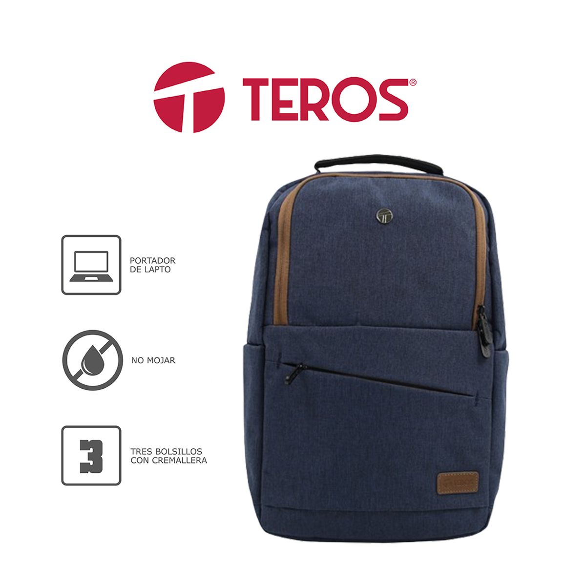 TEROS - Mochila Te-Acs9022 Para Laptop Hasta 15.6 Azul