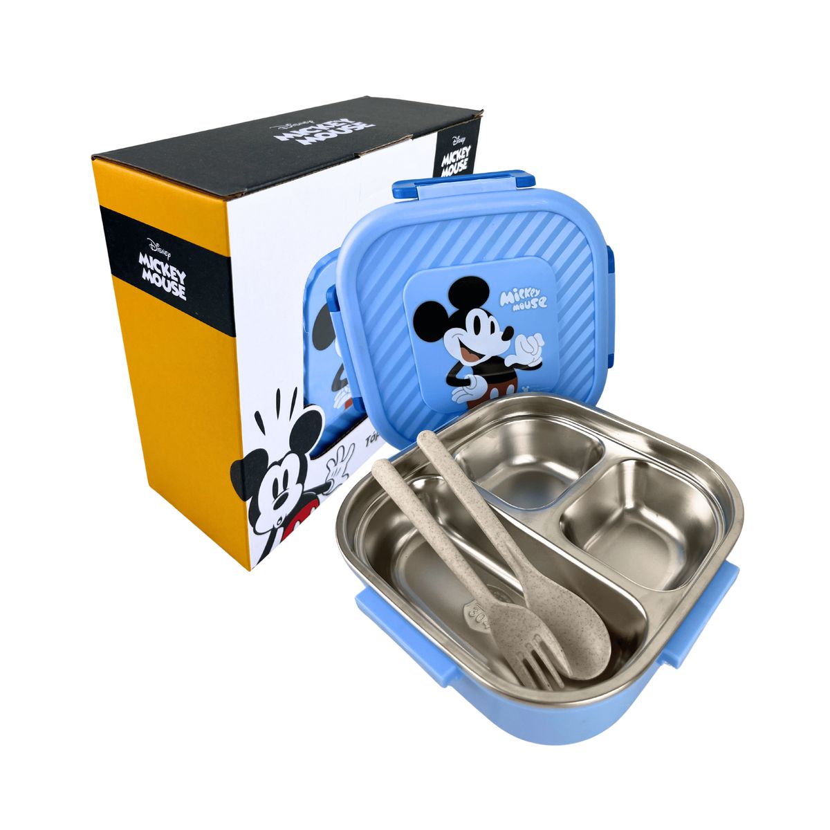 DISNEY - Taper Térmico Infantil MICKEY Acero Inoxidable Divisiones