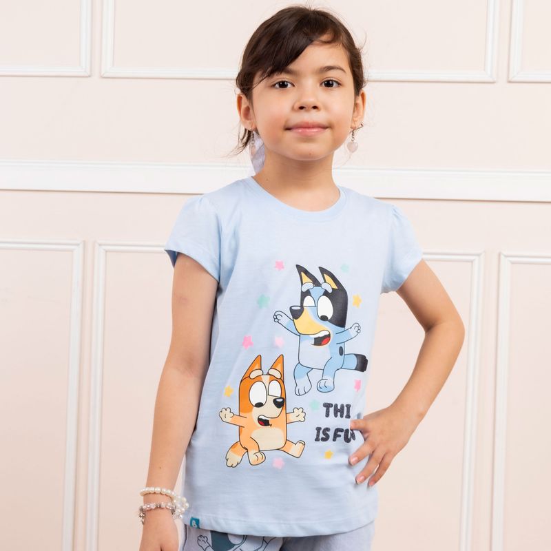 BLUEY - POLO BLUEY NIÑA MC - JERSEY 100% ALGODON