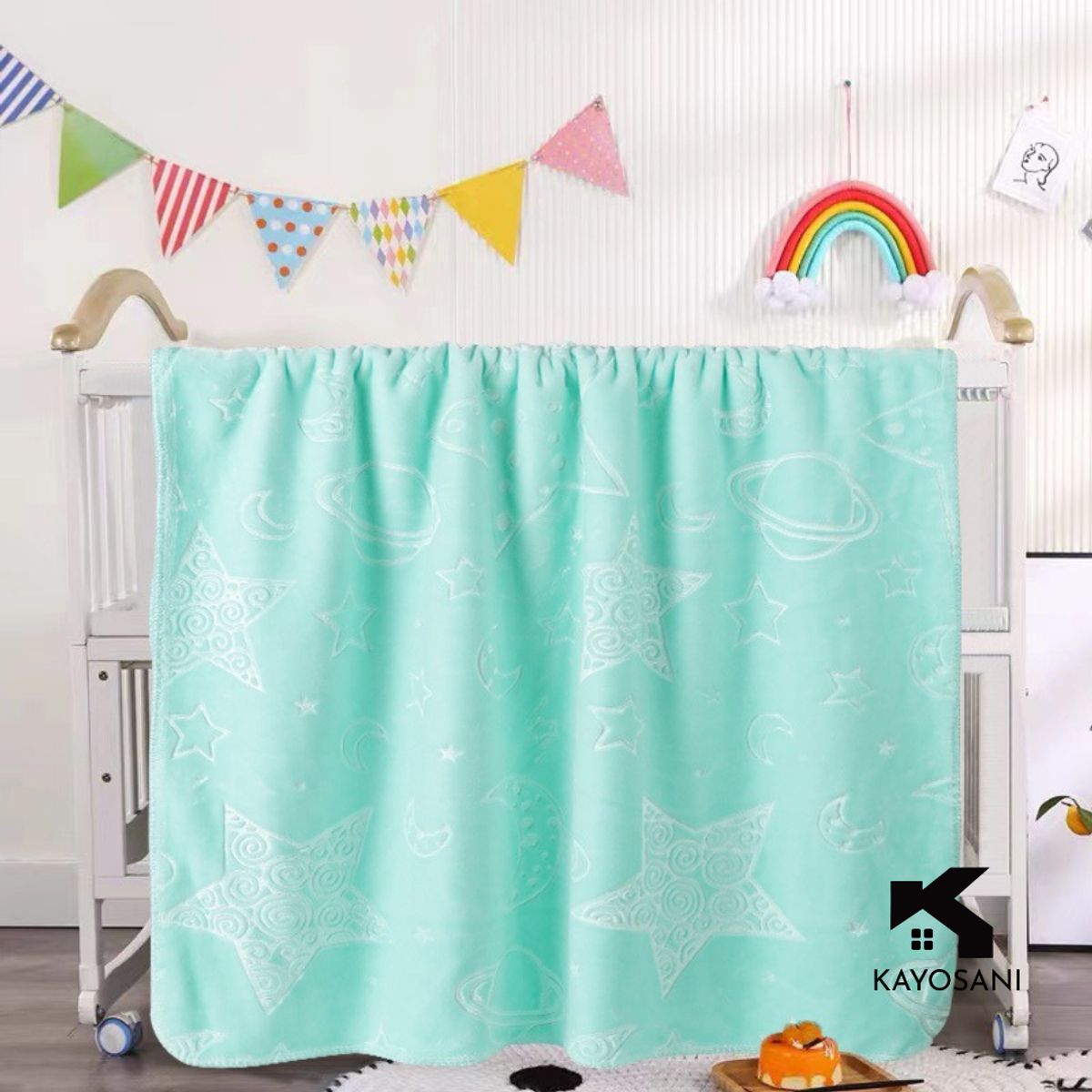 CASATEX - Manta para Bebe Suave Polar Alto Relieve Turquesa