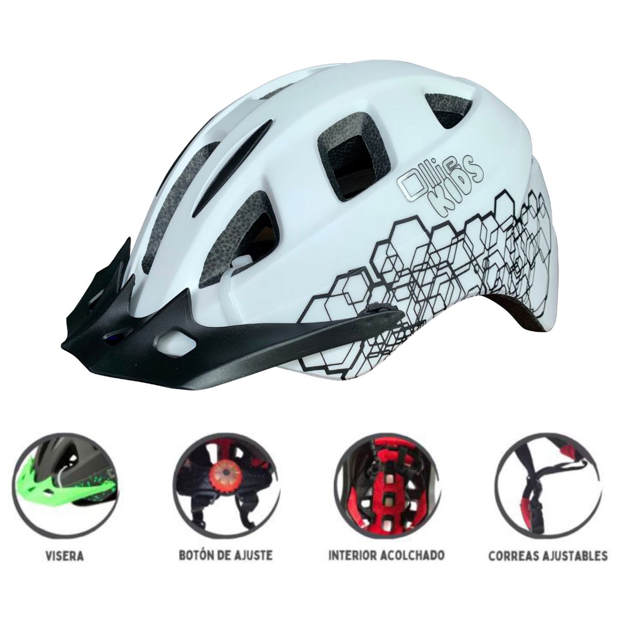 OLLIE - CASCO OLLIE KIDS BLANCO TALLA S