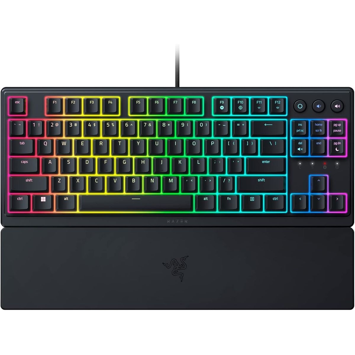 RAZER - TECLADO RAZER ORNATA V3 TKL MECHA-MEMBRANE LOW PROFILE US CHROMA BLACK