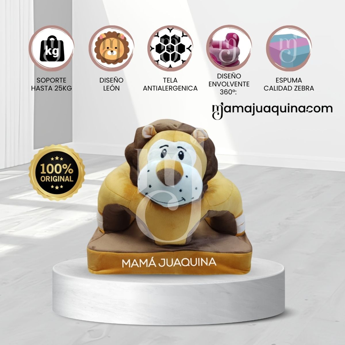 BABY - Asiento de Apoyo para Bebés «LION» Animal Coffee