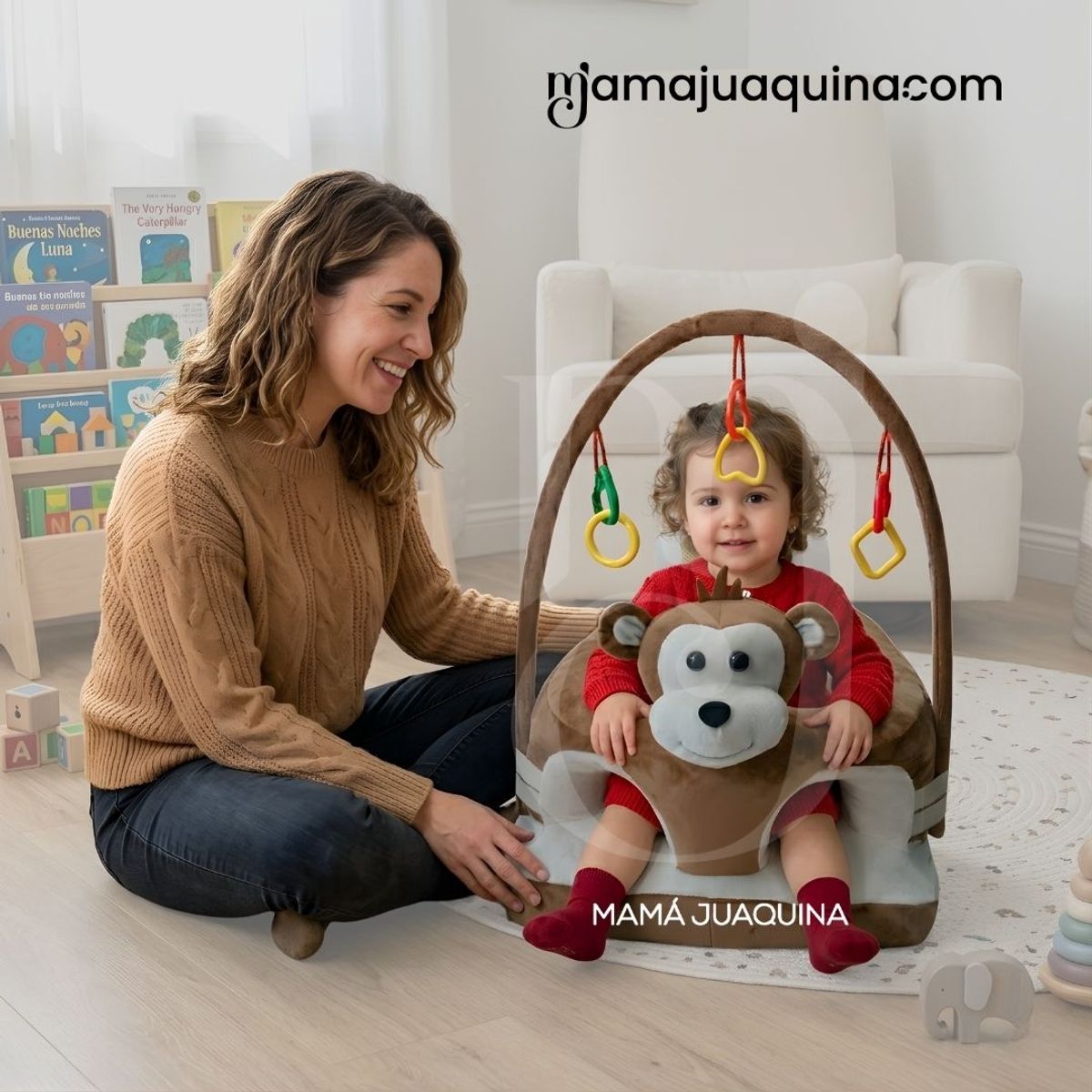 Baby - Asiento de Apoyo para Bebés «MONKEY» Animal Coffee