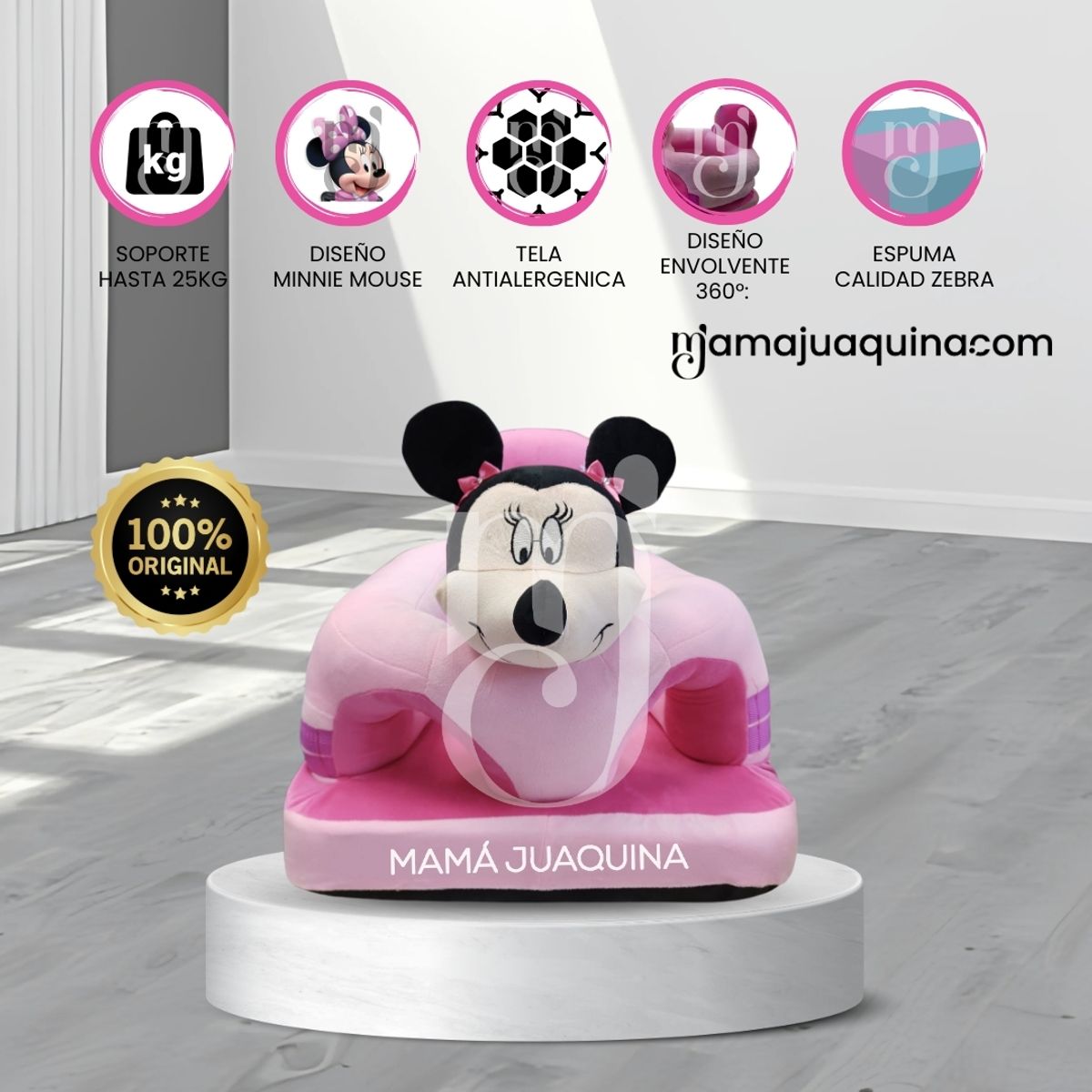 BABY - Asiento de Apoyo para Bebés «MINNIE» Premium Pink