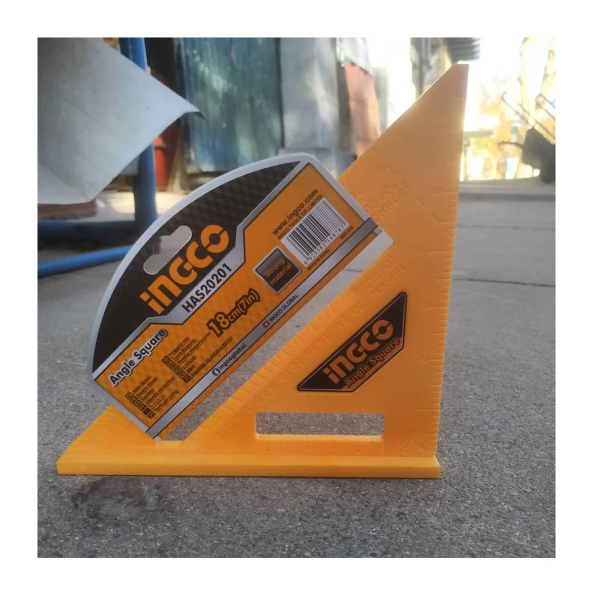INGCO TOOLS - ESCUADRA TRIANGULAR MULLTIANGULO 45° CARPINTERO 18MM INGCO - HAS20202