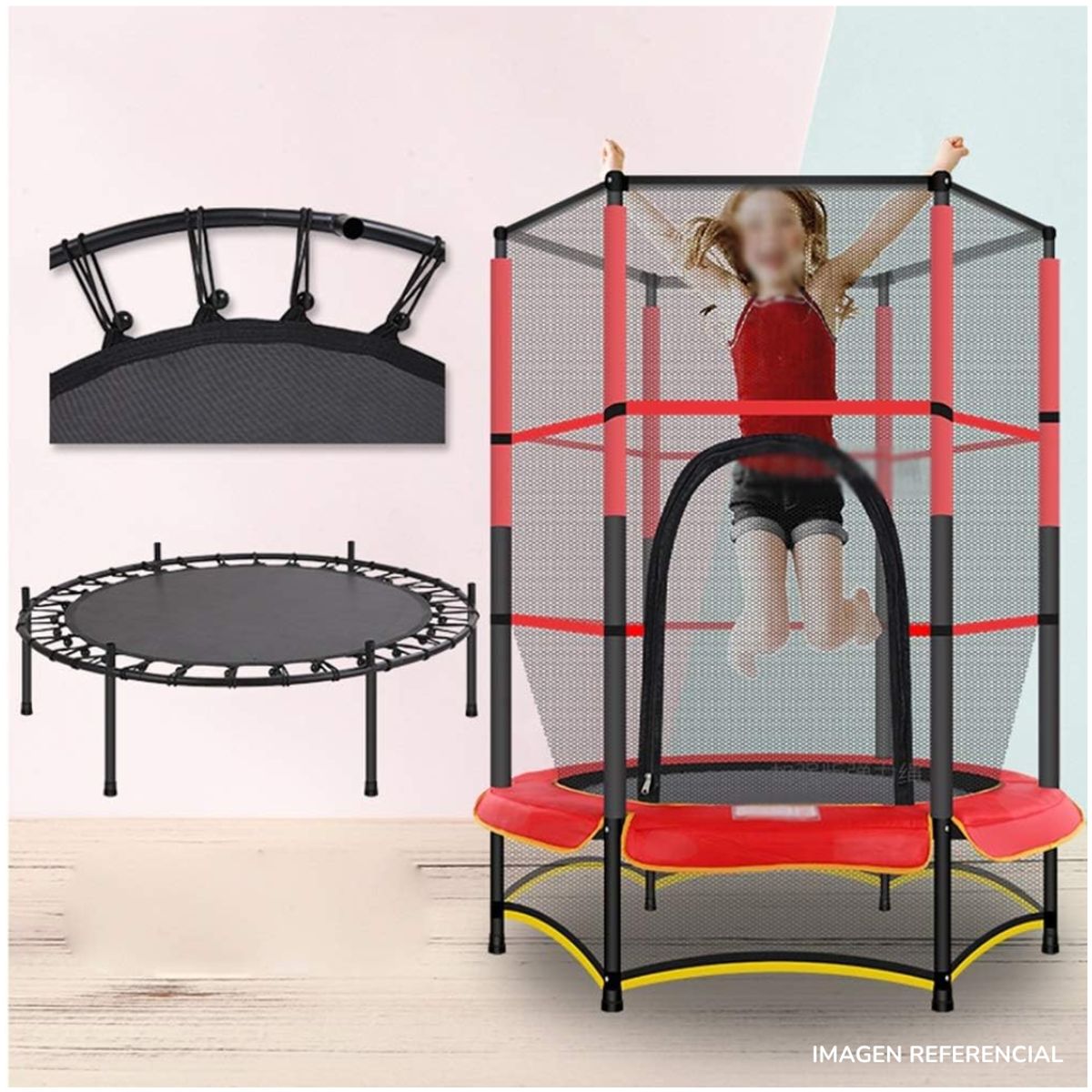 INSPIRA MARKET - Trampolin Cama Saltarina Niños 1.4 x 1.5