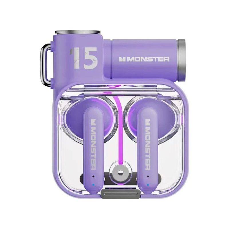 MONSTER - Audífonos Bluetooth Gamer Monster XKT15 Púrpura