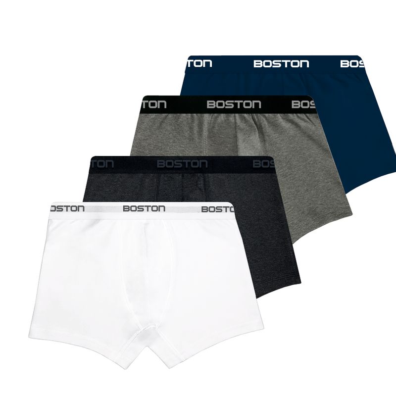 BOSTON - Pack 4 Boxer hombre Boston 100% algodón