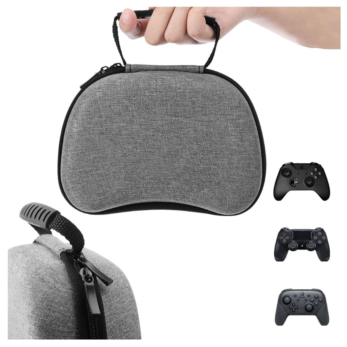 SEISA - Estuche para Mandos PS5 PS4 Xbox Nintendo Switch Rígido Plomo