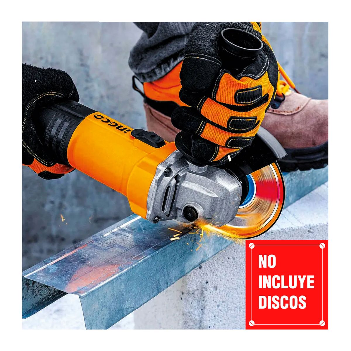 INGCO TOOLS - TALADRO ROTOMARTILLO 800W + AMOLADORA 710W + ADAPTADOR INGCO