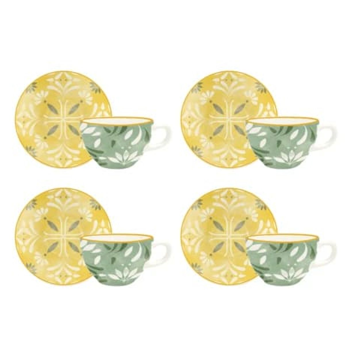 CORONA - SET DE TAZAS PARA CAFE ESPRESSO 8 PIEZAS