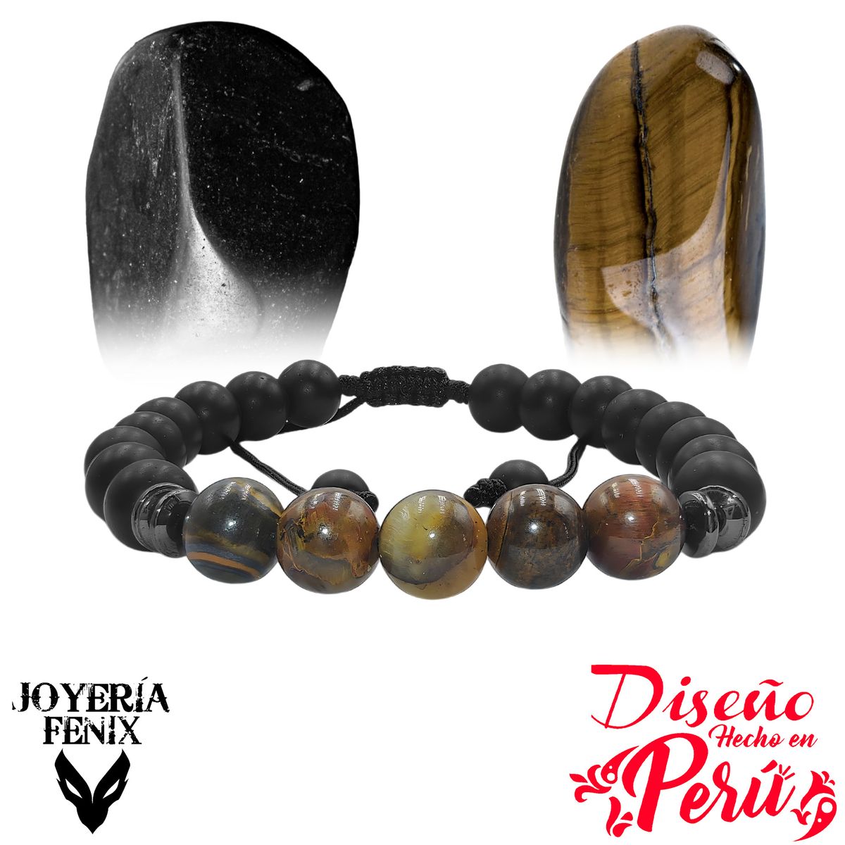 JOYERIA FENIX - Pulsera Doble Protección Ónix- Joyería Fenix