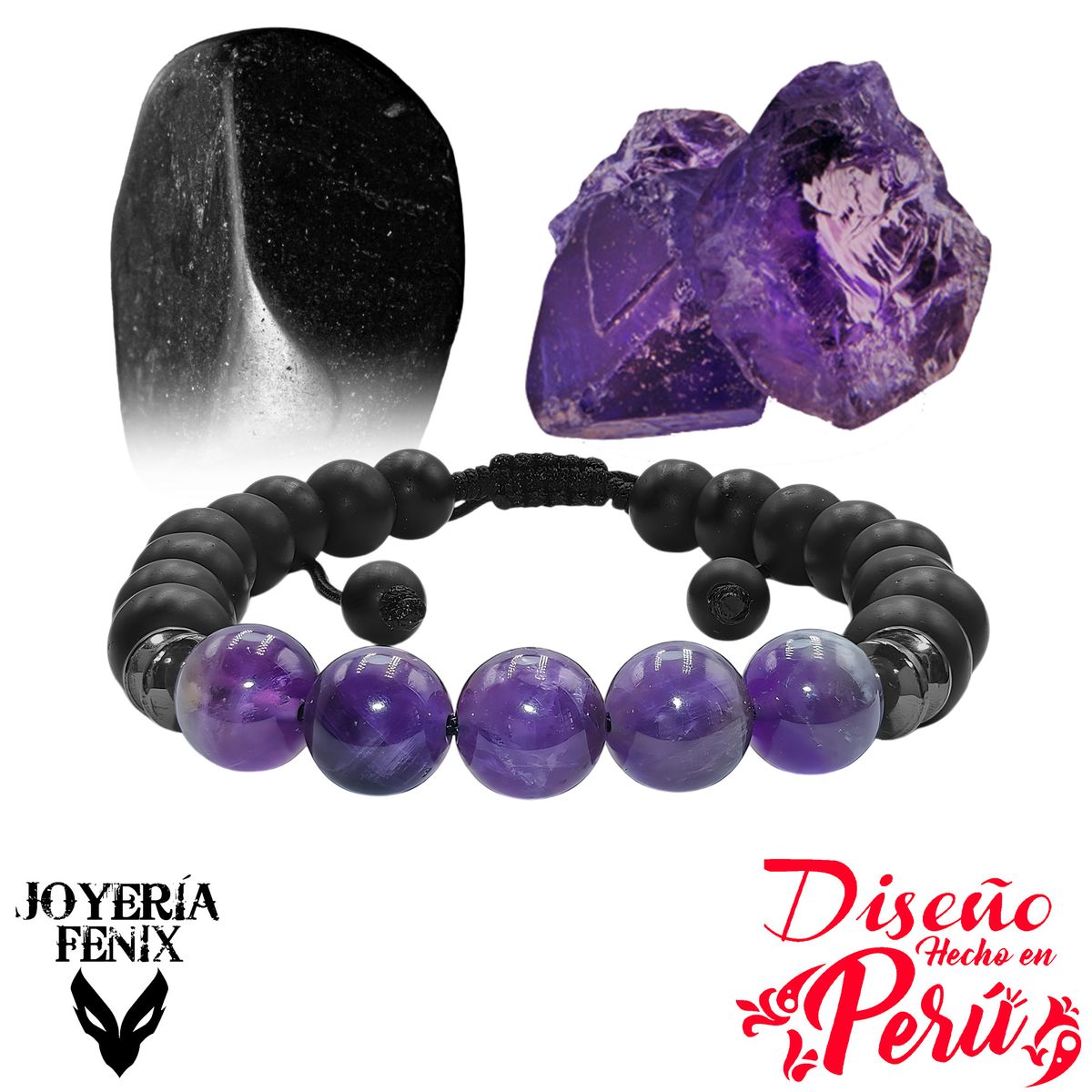 JOYERIA FENIX - Pulsera Doble Protección Ónix- Joyería Fenix