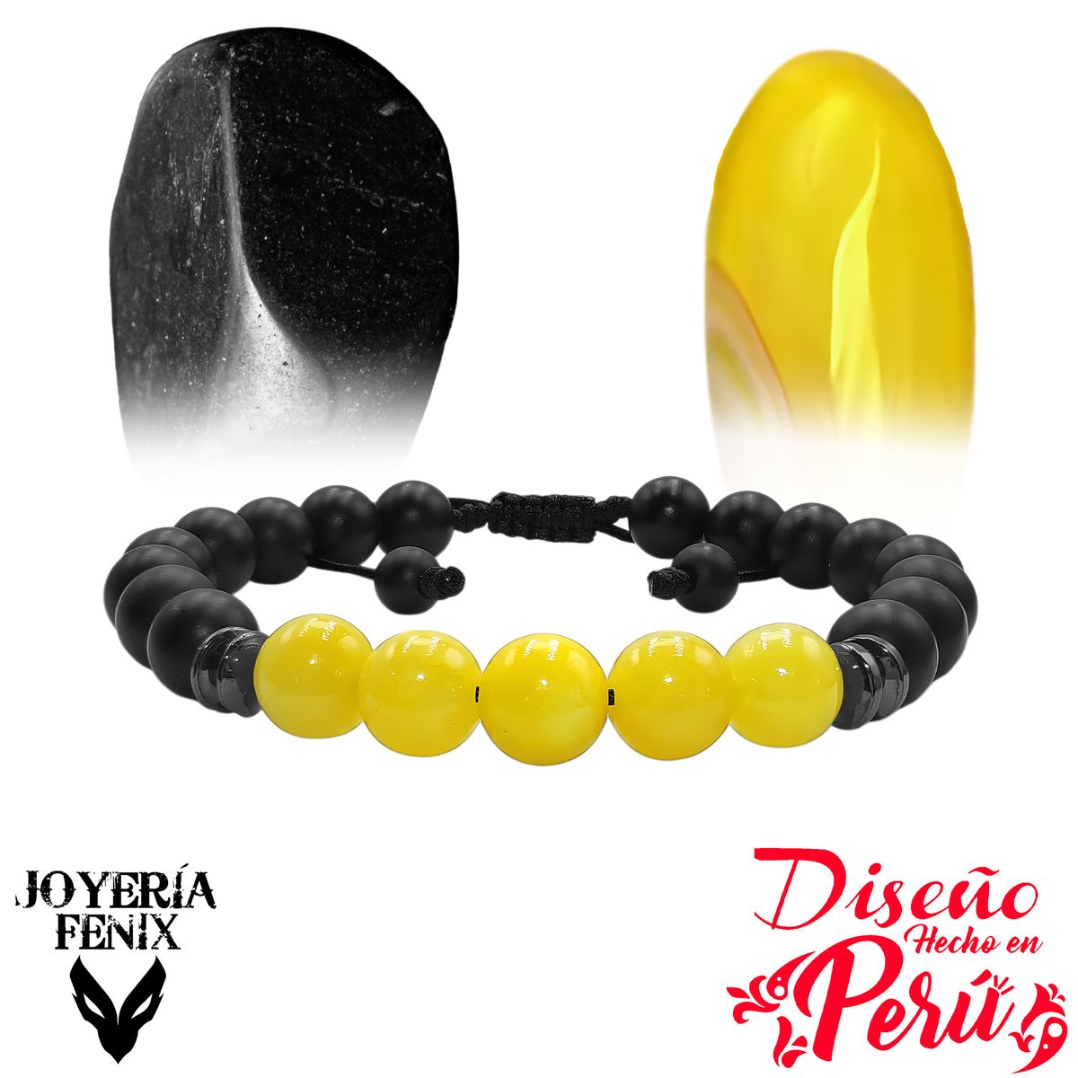JOYERIA FENIX - Pulsera Doble Protección Ónix- Joyería Fenix