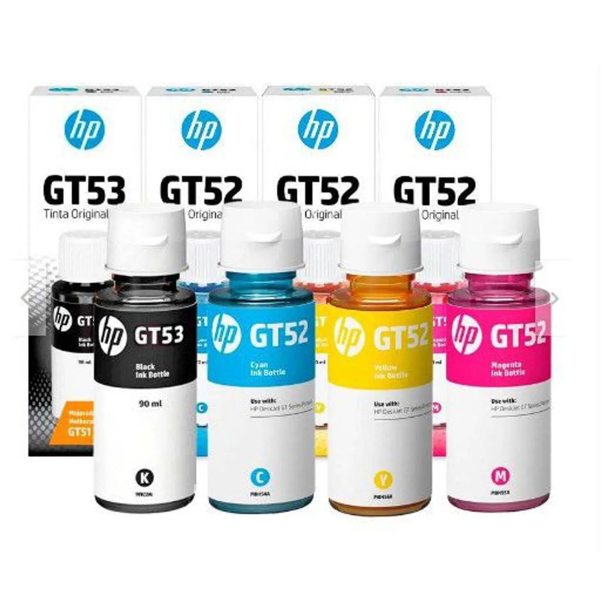 HP - KIT Tinta HP GT52 y GT53 Precio por 4 unidades Pack