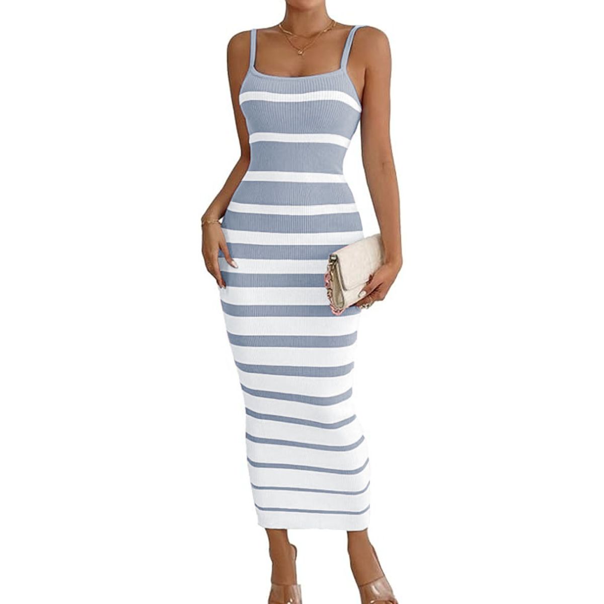 GENERICO - Vestido Casual Hilo Nacional Degradado 359G- 22 Color Gris