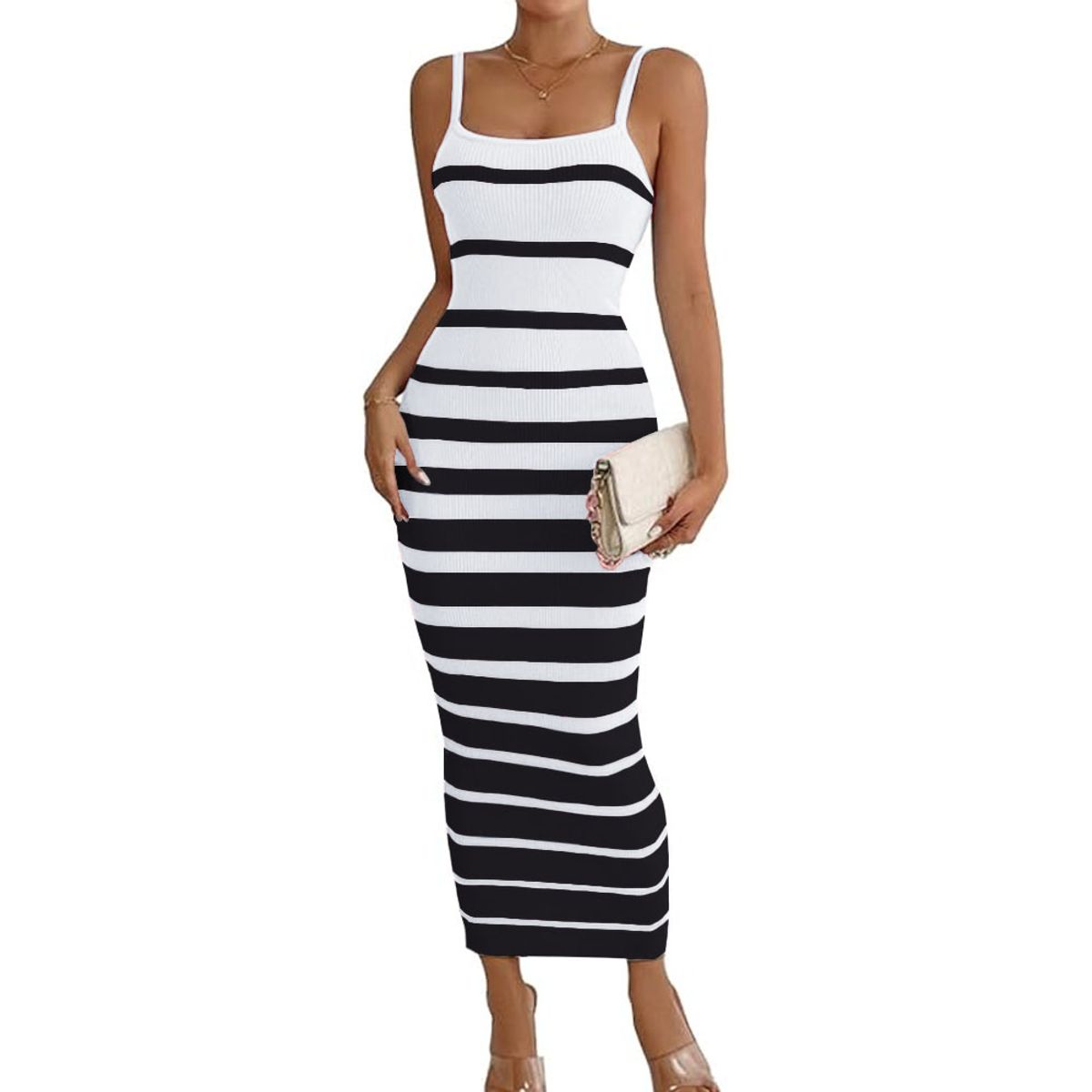 GENERICO - Vestido Casual Hilo Nacional Degradado 359G- 22 Color Negro