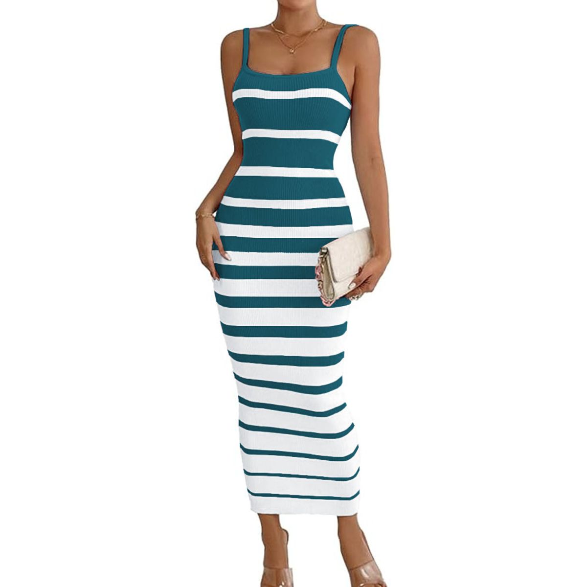 GENERICO - Vestido Casual Hilo Nacional Degradado 359G- 22 Color Verde