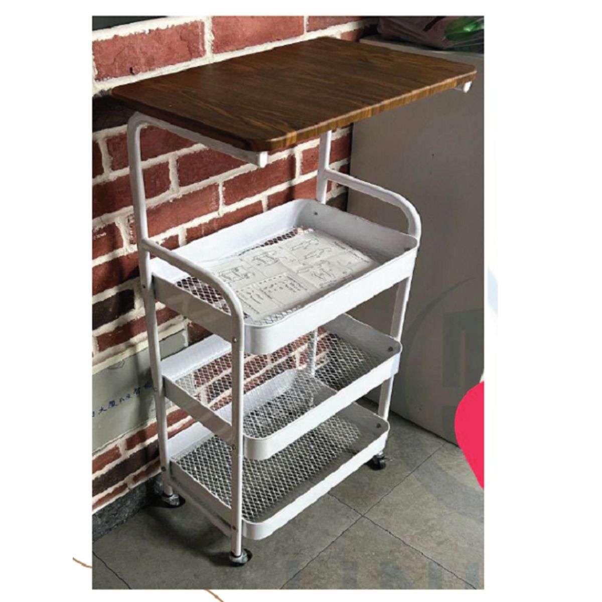 GENERICO - Carrito Organizador 4 niveles Blanco