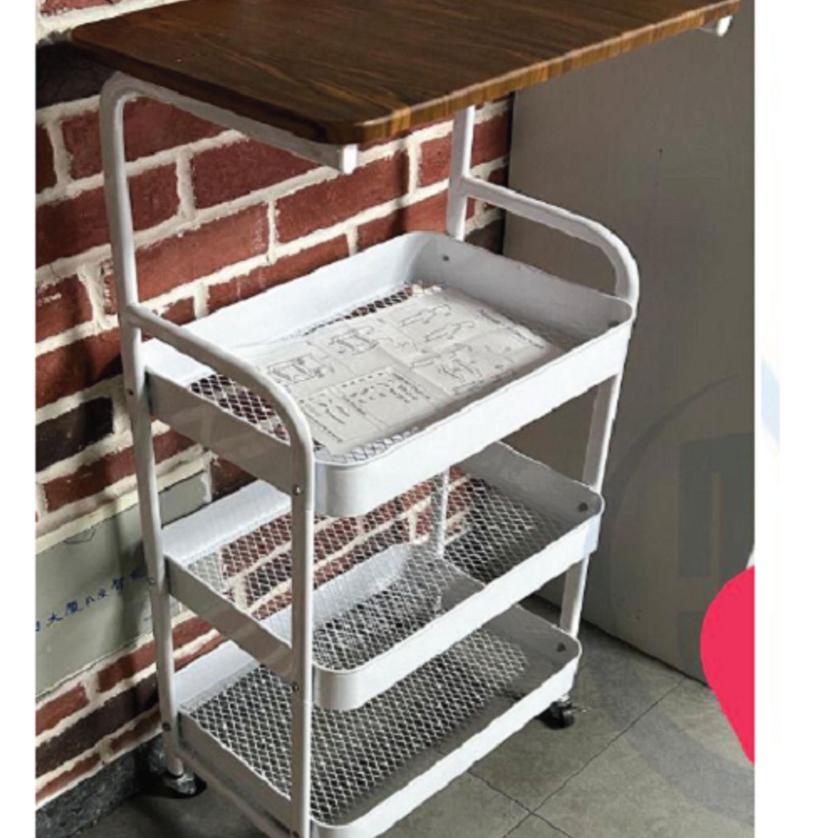 GENERICO - Carrito Organizador 4 niveles Negro