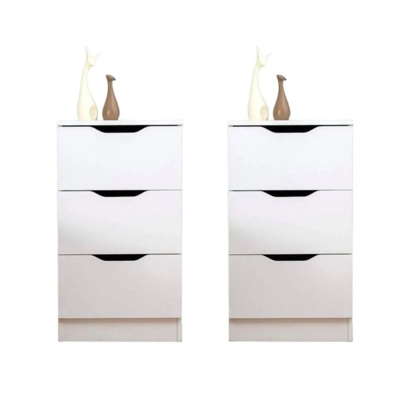 GENERICO - Combo Veladores Mesa De Noche Ambar - Gaudi