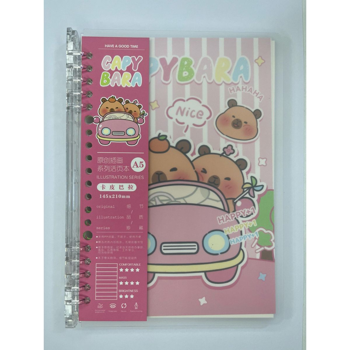 GENERICO - Cuaderno Infinito Capibara A5 Cuadriculado