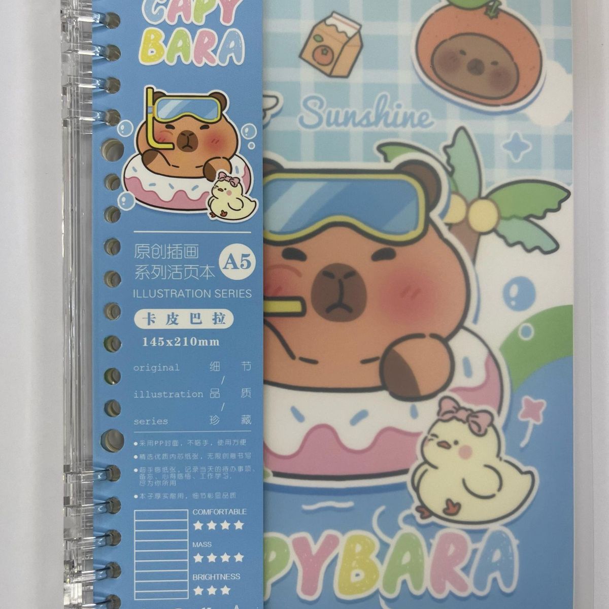 GENERICO - Cuaderno Infinito Capibara A5 Cuadriculado