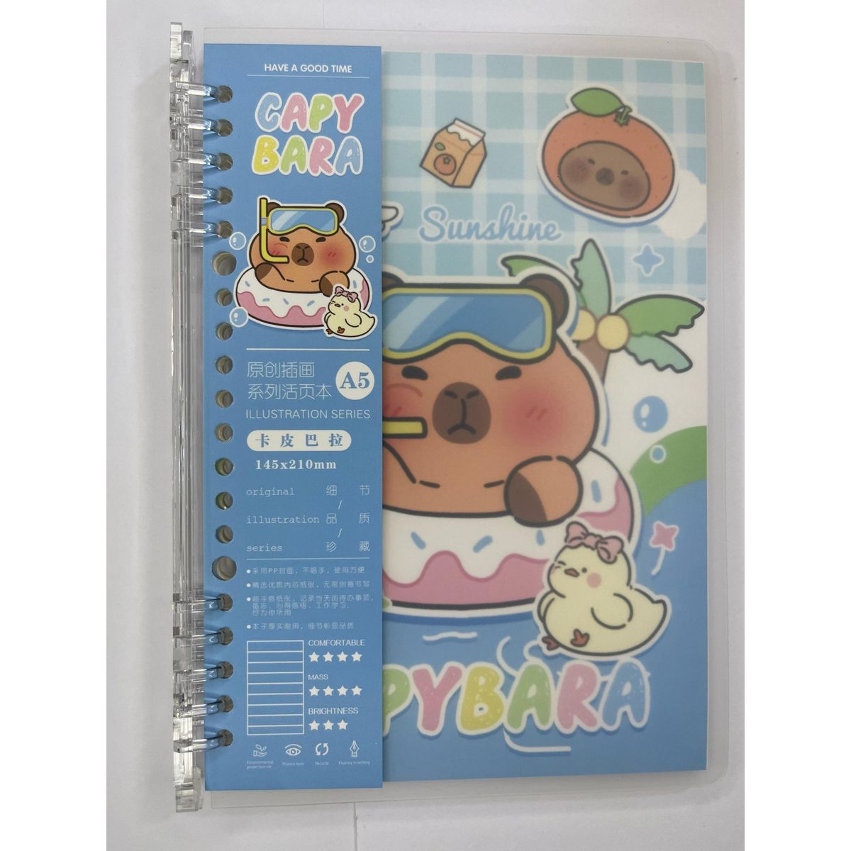 GENERICO - Cuaderno Infinito Capibara A5 Cuadriculado