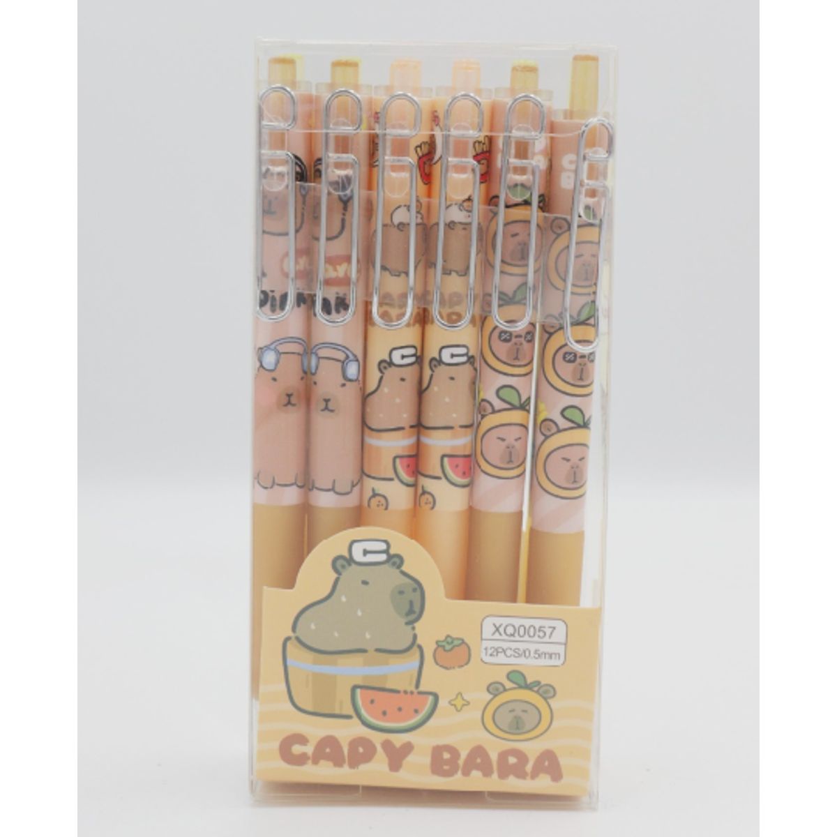 GENERICO - Lapicero Retráctil Capibara - Set 12 Unidades