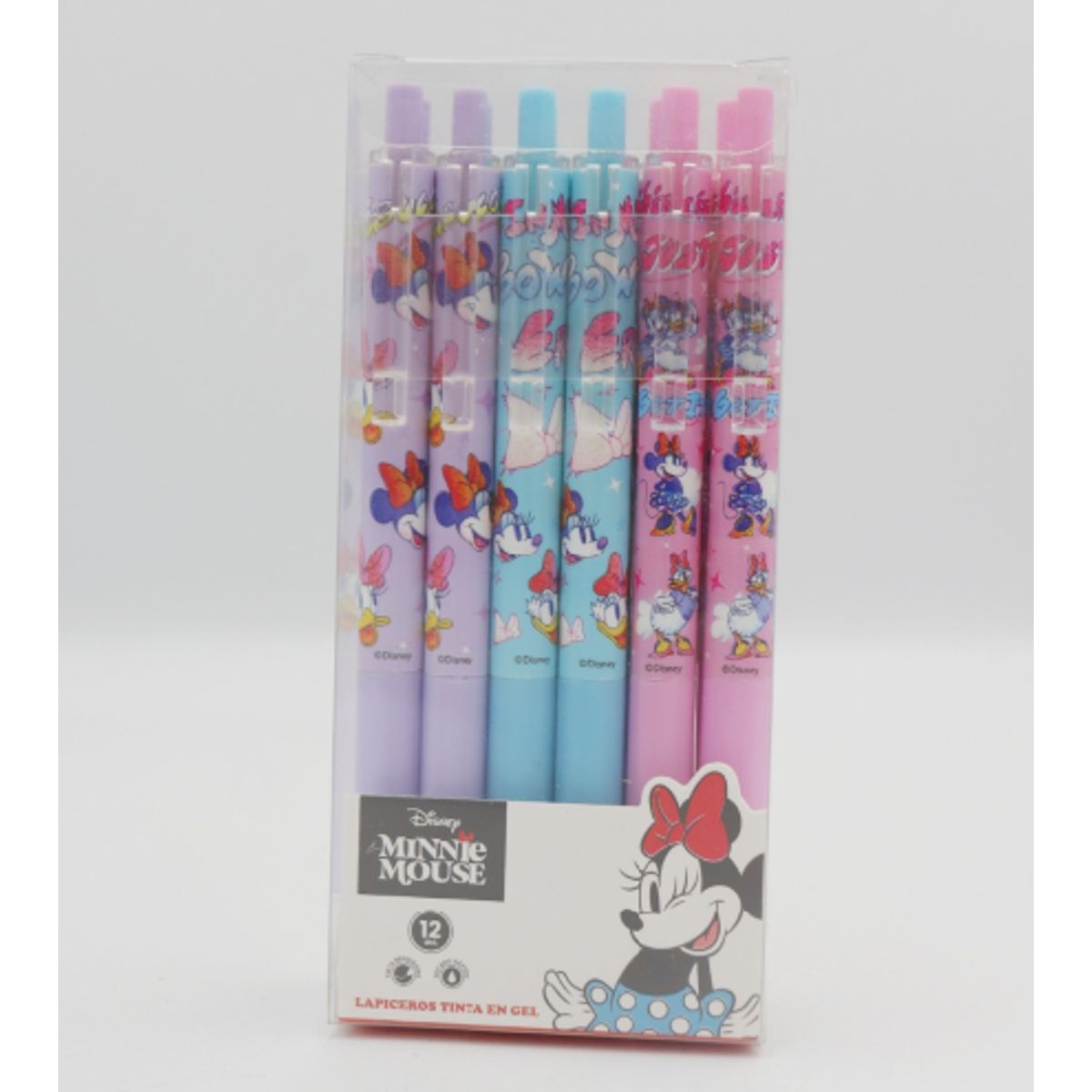 DISNEY - Lapicero Minnie Mouse Retráctil- Set 12 Unidades
