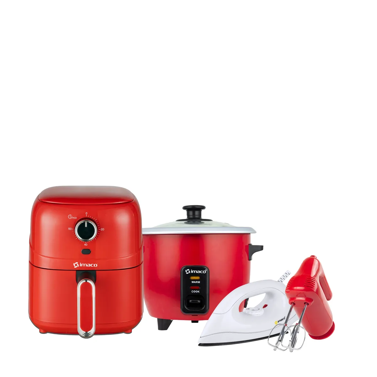 IMACO - Cuatricombo Freidora + Olla arrocera + Batidora + Plancha Imaco