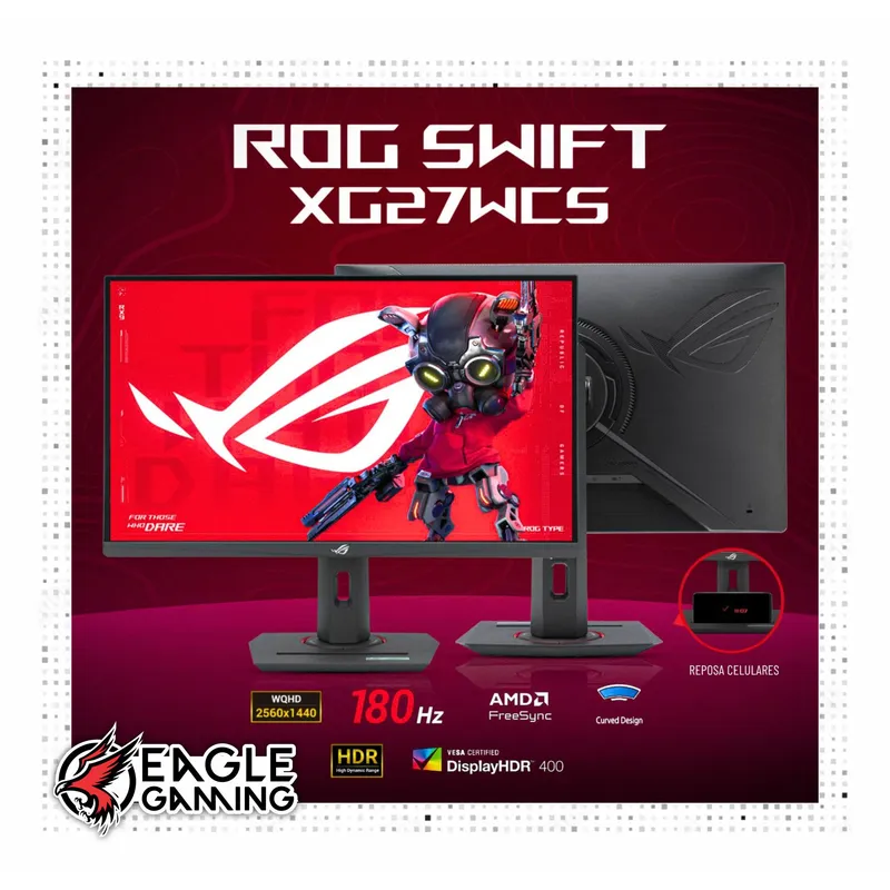 ASUS - MONITOR ASUS ROG Strix XG27WCS 27 CURVO VA FAST WQHD 180Hz 1ms