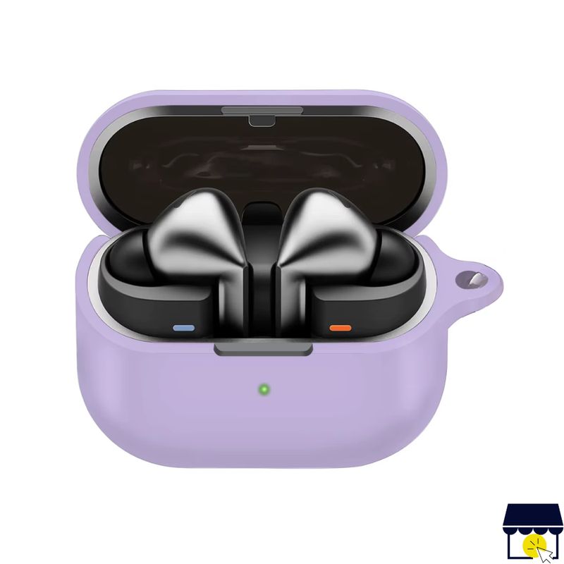 GENERICO - Case funda de silicona para Galaxy Buds 3 FE / 3 / 3 Pro - Lila