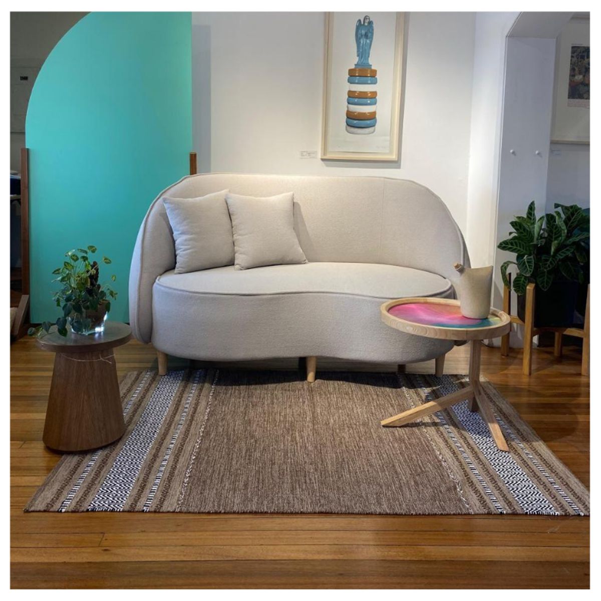 GENERICO - Alfombra Cotton Kelim Brown IC-14492 150x210cm