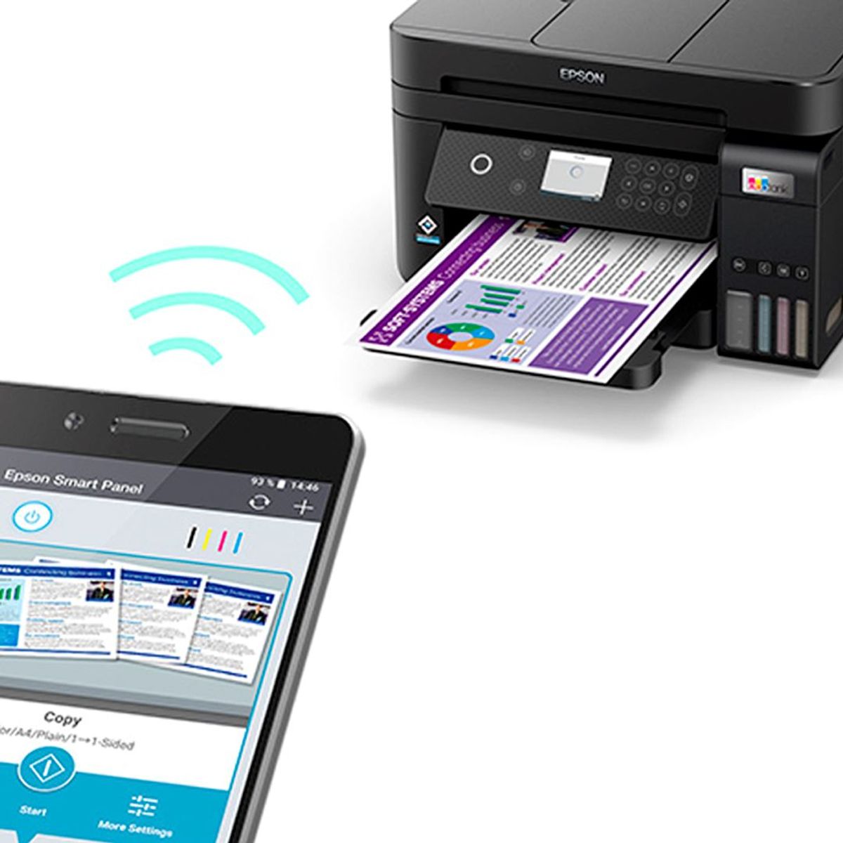 EPSON - Impresora Multifuncional EcoTank L6270 3en1 WiFi4-WiFiDirect-Eth