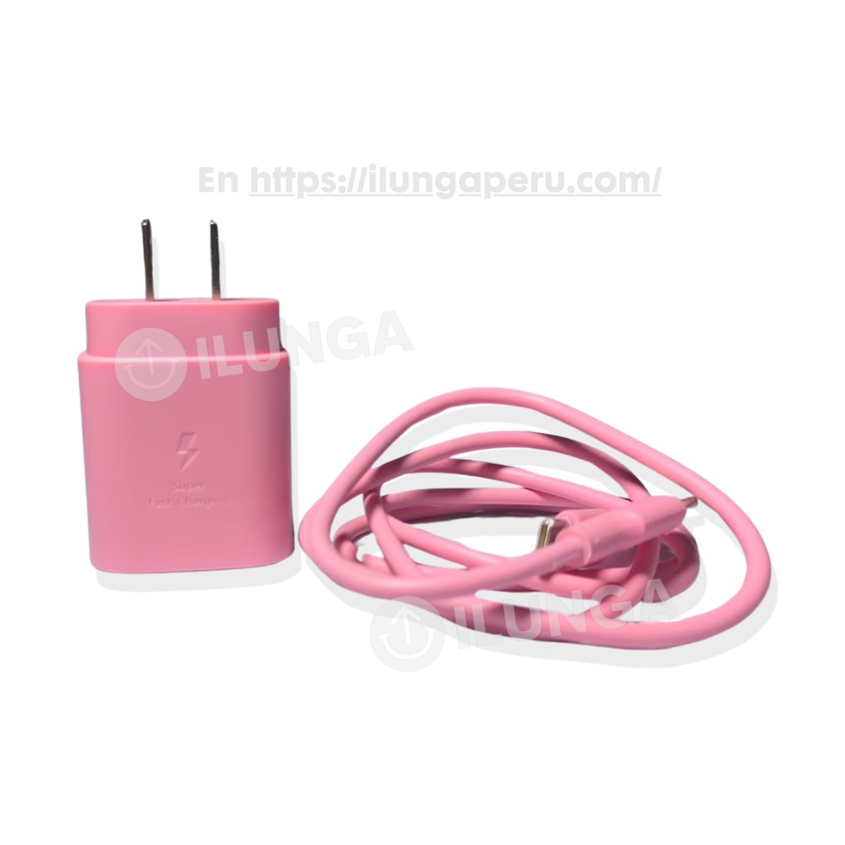 GENERICO - Cargador para Samsung 25W Carga Rápida - rosa