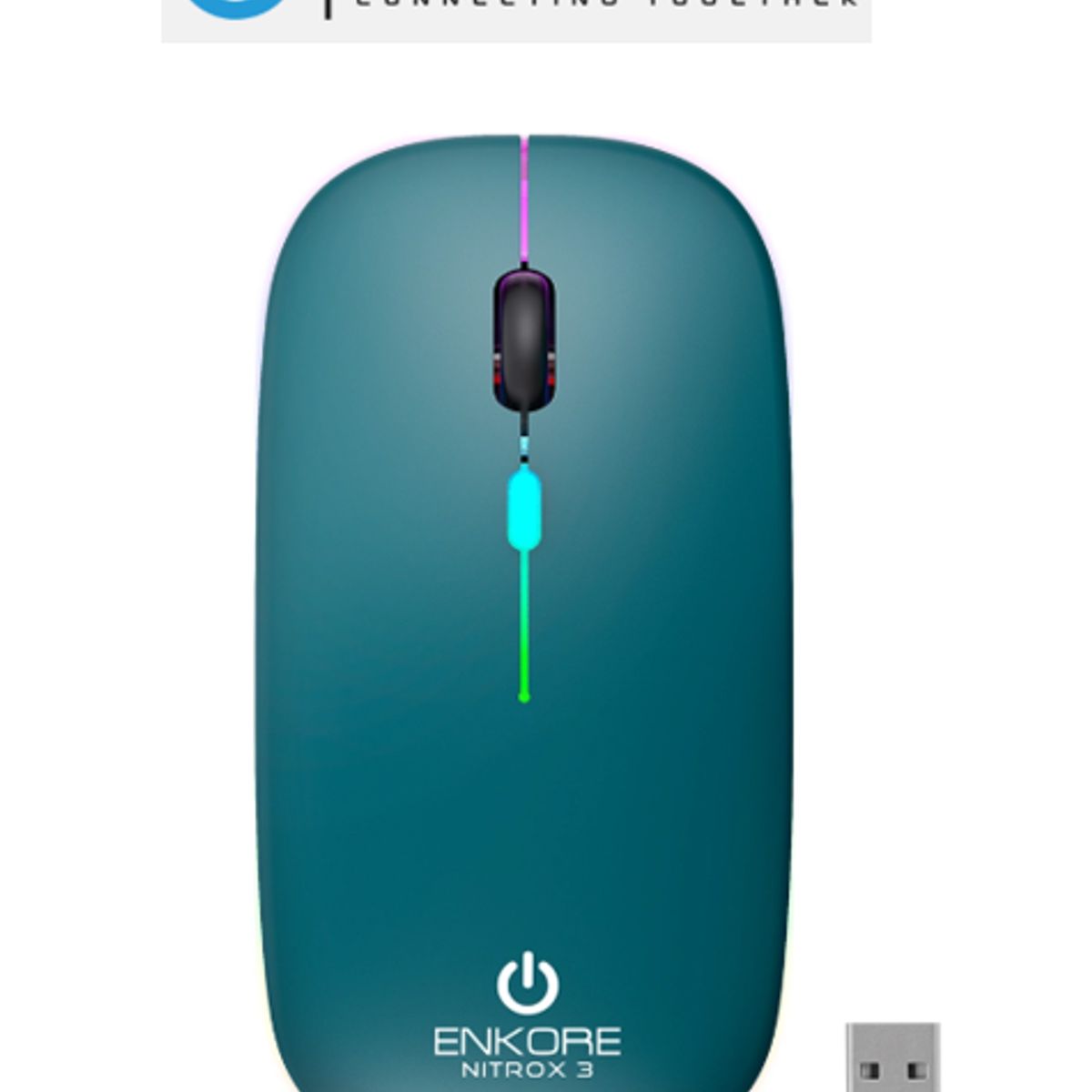 ENKORE - Mouse Inalambrico NITROX 3 GREEN - ENK M205 - 3G 3 Modos ENKORE