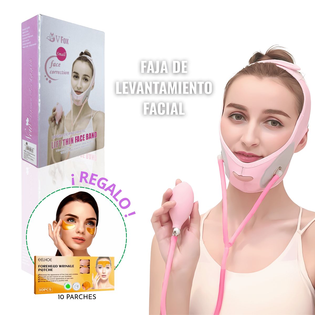 OEM - Faja Adelgazante Facial Elimina Papada + Regalo parche Antiarrugas