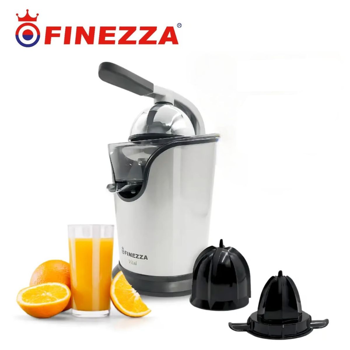 FINEZZA - Exprimidor de cítricos Finezza FZ- NA6070E con Palanca 100 watts Acero