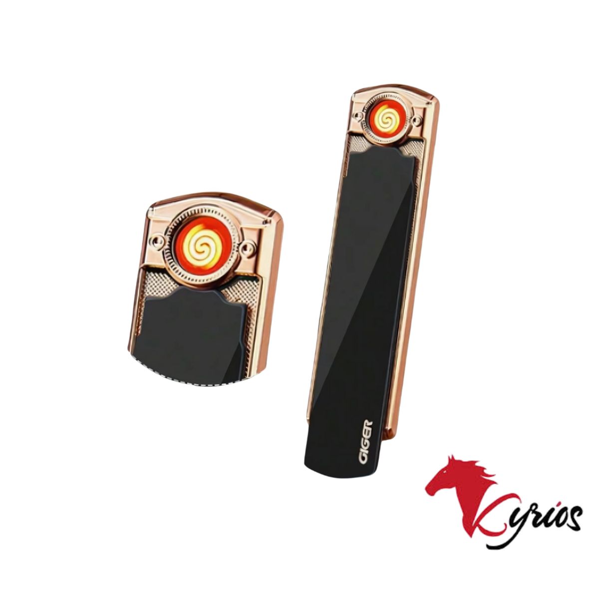 NO LOGO - Encendedor De Cigarrillos Electronico Para Bolsillo Color Dorado