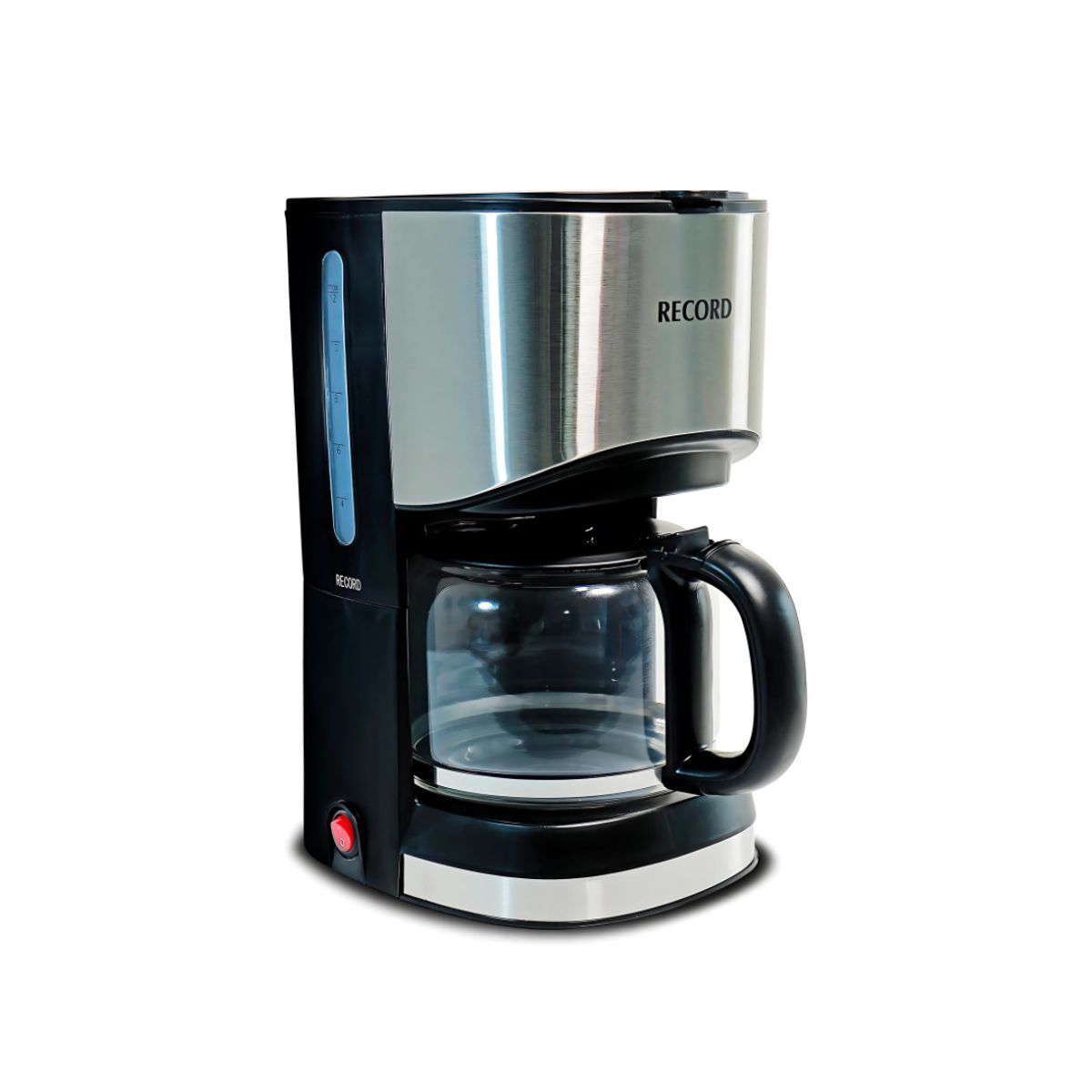 RECORD - Cafetera Electrica RECORD de 12 Tazas de Capacidad en Acero Inoxidable Negro REC-INCAC101