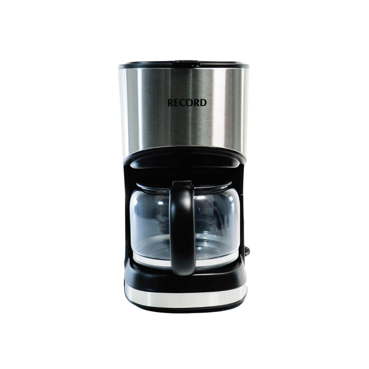 RECORD - Cafetera Electrica RECORD de 12 Tazas de Capacidad en Acero Inoxidable Negro REC-INCAC101