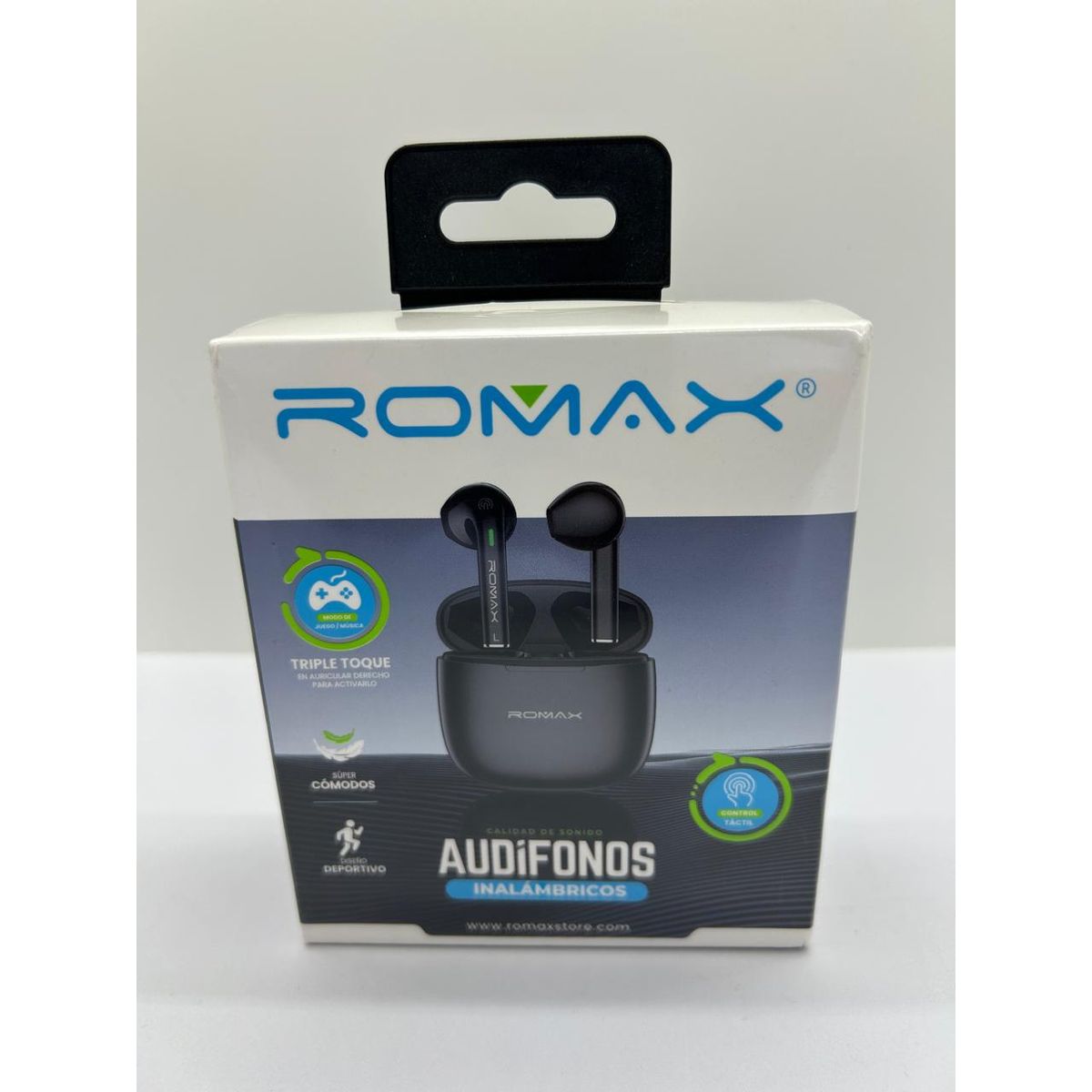 ROMAX - AUDIFONO BT ROMAX  INALAMBRICOS NEGRO BLANCO