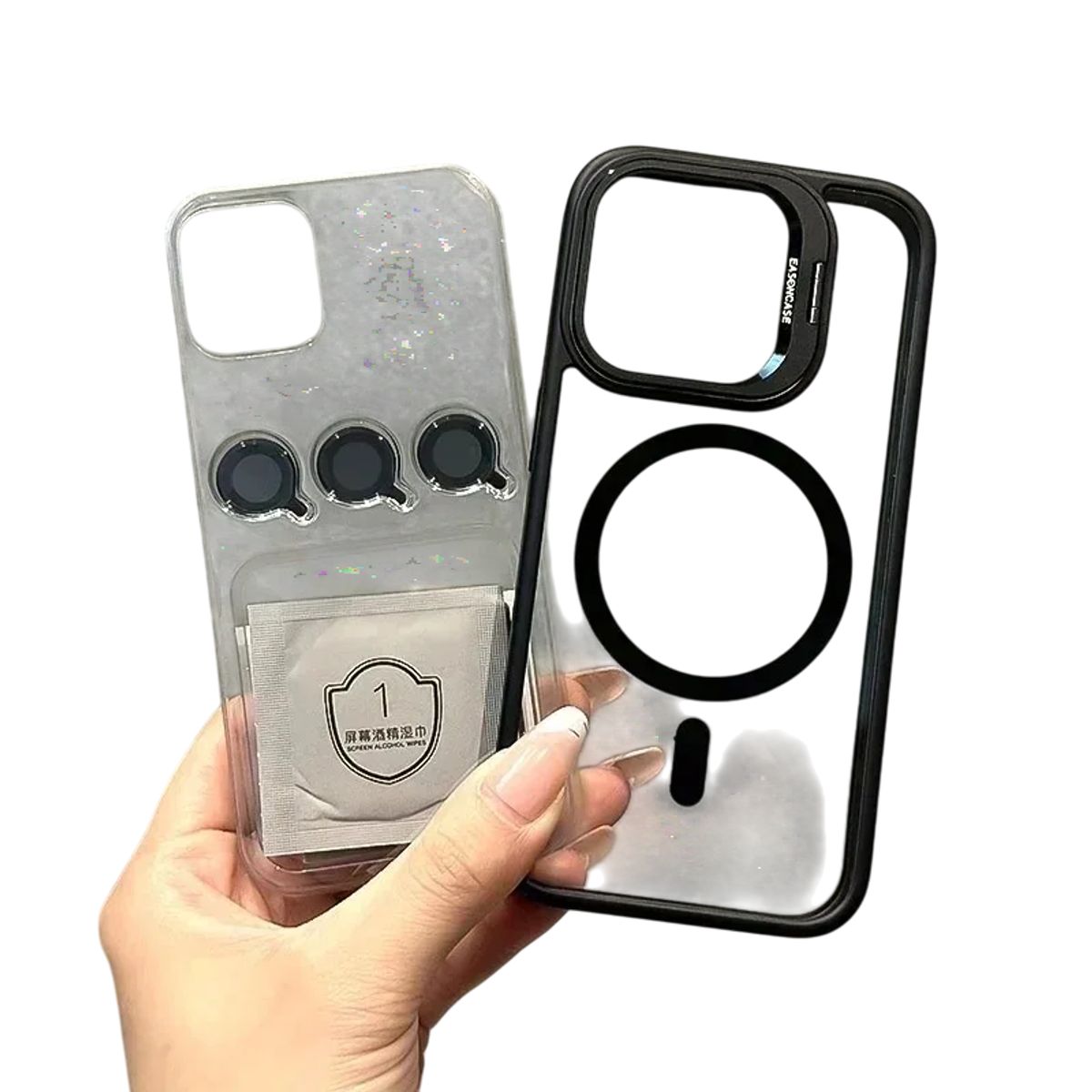 GENERICO - Funda Iphone 13 pro   Magsafe con Protector de camara Negro