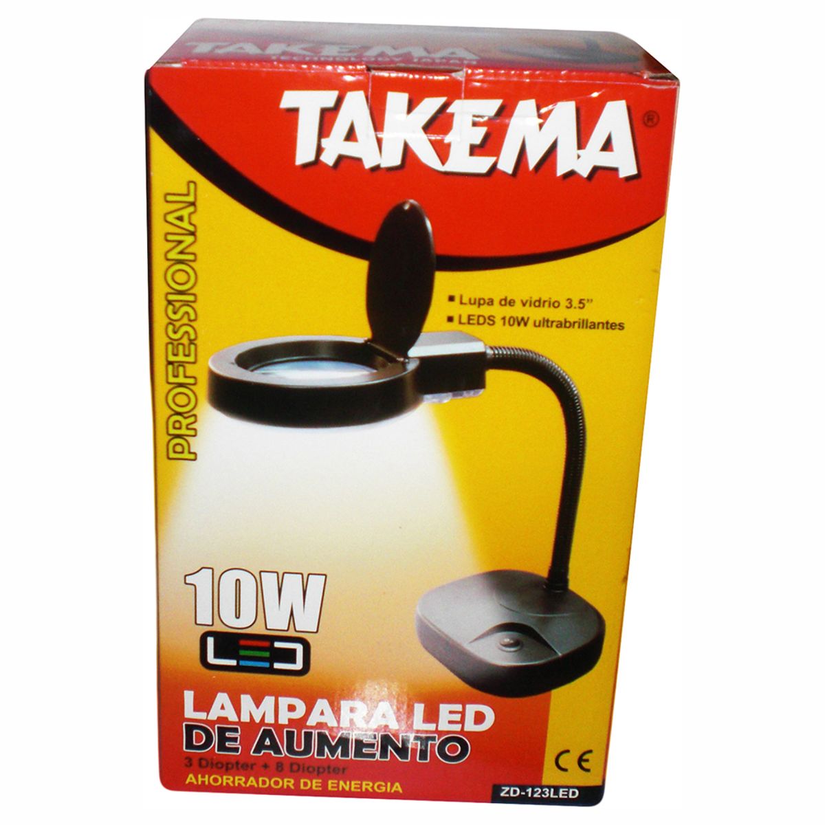 TAKEMA - Lámpara LED de Mesa Ajustable con Lupa - TAKEMA ZD-123